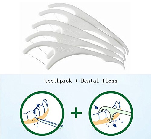 ASM Dental Floss Picks Flossers Individually Wrapped 350 Count (Packed Individually each Floss)