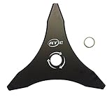 ATIE 10" Inch x 3 Teeth Steel Brush Cutter, Trimmer, Weed Eater Blade