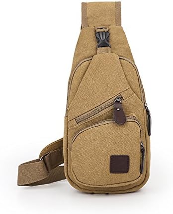 LBOJA Fashion Cool Men Canvas Travel Shopping Sport Shoulder Sling Pack Chest Bag