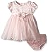 Bonnie Baby Baby Girls' Foil Lace To Tulle Dress