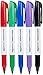 Amazon Basics Permanent Markers, Fine Point Tip, Assorted Markers for Office, School, and Home Use, 12 Pack