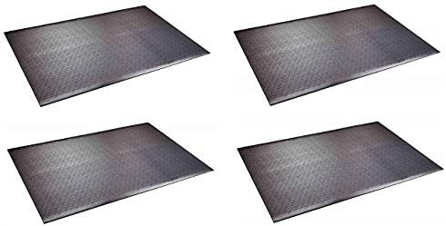 SuperMats High Density Commercial Grade Solid Equipment Mat 24GS Made in U.S.A. for Home Gyms Crossfit Training Flooring Weight Benches (Fоur Расk)