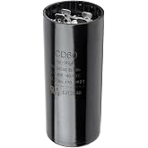 Canamax 161-193 uf/MFD 110-125 VAC &plusmn;20% 50/60 Hz CD60 Round Motor Well Pump Start Capacitor - Replacement for Central Air-Conditioners, Heat Pumps, Condenser Fan Motors, Refrigerators, Washers