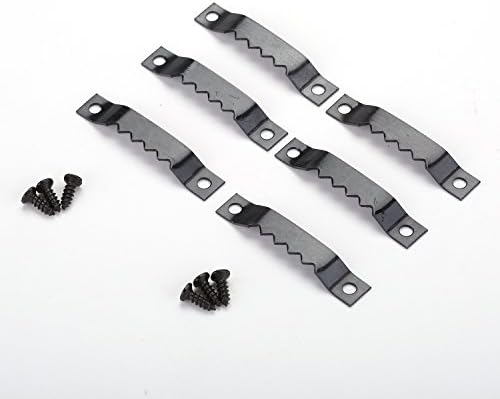Dxg 200 Pack Sawtooth Picture Frame Hanging Hangers Double Hole with 400 Pieces Screws (Black)
