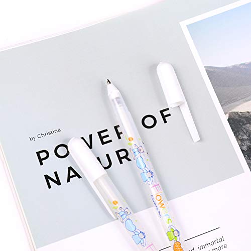 Dyvicl White Ink Pens - 12-Piece Fine Point Tip White Gel Pens for Black Paper Drawing, Illustration, Rocks Painting, Adult Coloring, Sketching Pens for Artists and Beginner Painters - Thumbnail 2