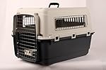 Pet Kennel Direct 27" Airline Approved Plastic Dog / Cat Pet Kennel Carrier or Air Travel with Chrome Door and Free Cup Foldable Dog Travel Crate