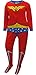 DC Comics Wonder Woman Fleece Junior Cut Onesie Footie Pajama for women (Large)