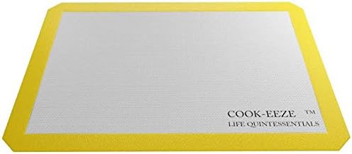 Cook-Eeze Non-Stick Silicone Baking Mat 2 Pack, USA Half Sheet 16 1/2 x 11 5/8 Professional Grade Easy Clean