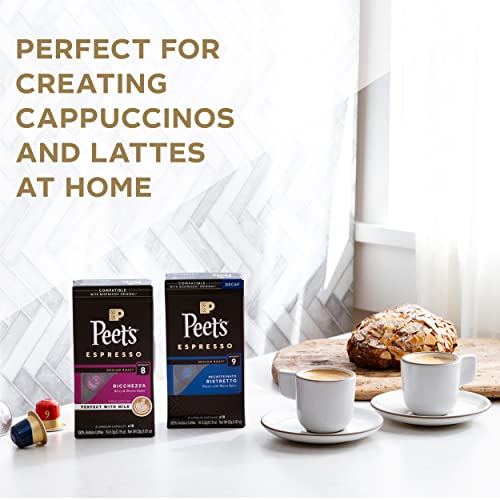 Peet's Coffee, Espresso Coffee Pods Variety Pack, Dark, Medium & Decaf
