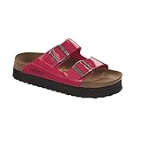 Birkenstock Women's Arizona Sandals Platform Pink Patent Narrow