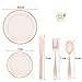 Be Good or Better BGB Rose Gold Plastic Dinnerware 130 Pieces, 26 Guests, Rose Gold Plastic Plates with Rose Gold Silverware - include Dinner Plates, Salad Plates, Forks, Knives, Spoons