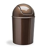 Umbra Mini Waste Can 1-1/2 Gallon with Swing Lid, Bronze