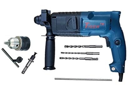 Inditrust 20 mm Rotary Hammer Drill Machine with 3 Bits (6,8 and 10mm) and Carrying Box (Colour May Vary)