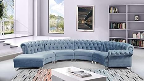 baby blue sectional sofa