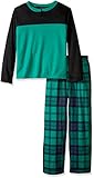 Komar Kids Boys' Big Boys' Green Plaid 2pc Set, Hunter, M