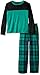 Komar Kids Boys' Big Boys' Green Plaid 2pc Set, Hunter, M