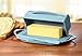 Butterie Flip Top Butter Dish For Countertop or Refrigerator, BPA Free, Blue