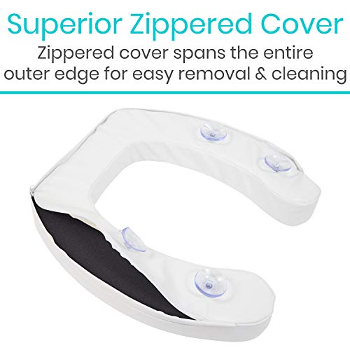 Vive Toilet Seat Cushion (Soft Cushioned Foam) Easy Clean Soft Padded