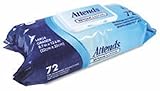 Attends Pre-moistened Adult Washcloths 72 Count (Large 8.7