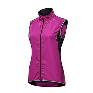 Mannen Fietsen Vest Mouwloos Waterdicht Winddicht MTB Gilet Met Reflecterende Strip (Kleur: Paars, Maat: Large)