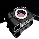 Gariz XS-CHA9BK Genuine Leather Half Case for Sony A9 / Sony A7R III, Black