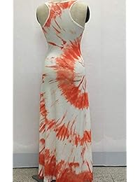 Vestidos largos para mujer Casual Summer - Vestido sin mangas con chaleco Vestido floral con bolsillos