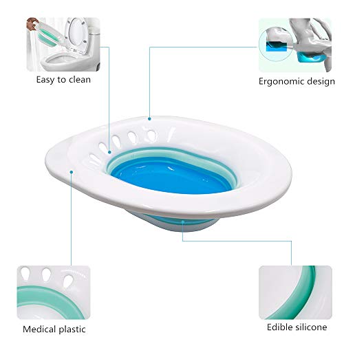 Sitz Bath for Toilet Seat, Postpartum Care, Hemorrhoid Treatment, Bidet, Yoni Steam Seat