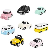 HT HONOR . TRUST Toy Cars Model for Kids 8pcs Die-Cast Pull Back Cars Toy for Boys 3 4 5 6 Years Old Durable and Anti-Crush No Need Battery