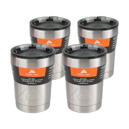 Ozark Trail 4pk 10oz Ss Double-wall vacuum insulation Lowball Tumblers Ozark Trail 4pk 10oz Ss Double-wall vacuum insulation Lowball Tumblers