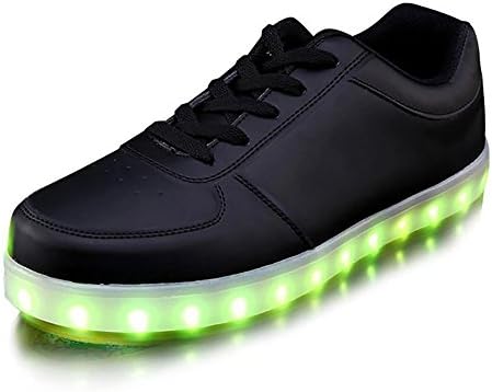 uruoi New Year Gift [New Logo] 11 Lighting Effects Light up Shoes LED Sneakers for Women Men Girls Boys Christmas Halloween Birthday Party 1.5-2 M US Little Kid 33 Black