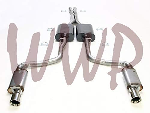 SS409 Stainless Steel Dual Cat Back Exhaust Muffler System With 4" Polished Tips For 05-10 Dodge Magnum & Charger R/T RT 5.7L V8, Including AWD Model