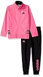 adidas Little Girls' Tricot Jacket Set, Bright Pink, 5