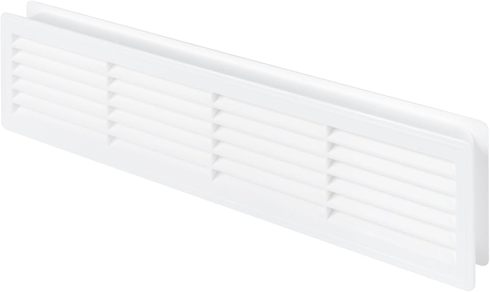 Awenta White Plastic Ventilation Grille 120 x 440mm Interior Door Vent