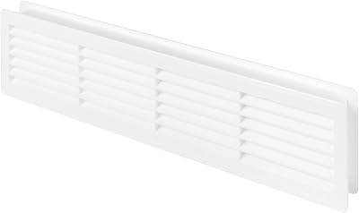 Awenta White Plastic Ventilation Grille 120 x 440mm Interior Door Vent