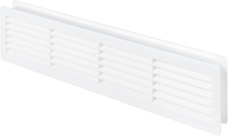 Awenta White Plastic Ventilation Grille 120 x 440mm Interior Door Vent
