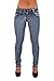 Style SF7-95159S – Colombian Design, Butt Lift, Levanta Cola, Skinny Jeans in Washed Blue Size 7