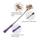 Gigwi Feathers Cat Toys Wands Set, 2 Pack of Interactive Cat Wand Teaser Cat Fishing Pole Toy with Fuzzy Worms, Anti-Skid Rubber Handle 25 Inches Long, Entertaining Cat Toys for Boredom