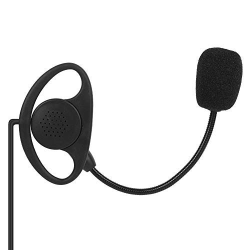 Hopcd Motorcycle Intercom Headset, 3.5mm Ear Hook Two-way Radio Earphone Bluetooth Wired Intercom Headset for V6 / V4 Motorcycle Intercom Headset