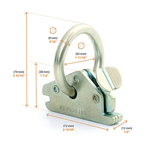 AFA Tooling E Track O Ring Tie Down Anchors 12Pack 7.000lbs BS Stainless Steel E Track Tie