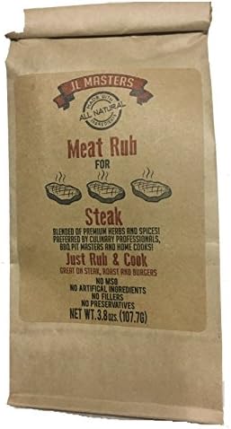 JL Masters All Natural Meat Rub - STEAK- 3 (three) 3.8oz packages