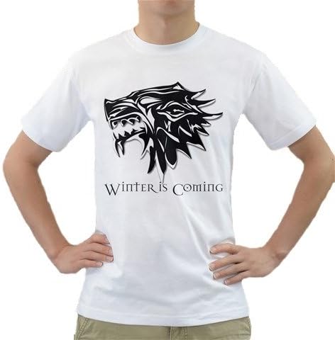 Men's Game Of Thrones Winter Is Coming Stark Logo Wolf T-Shirt