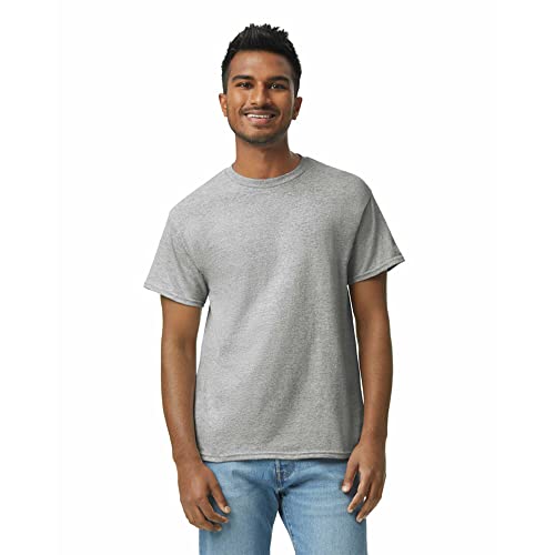 Gildan Adult Heavy Cotton T-Shirt, Style G5000, Multipack, Sport Grey (72-pack)…