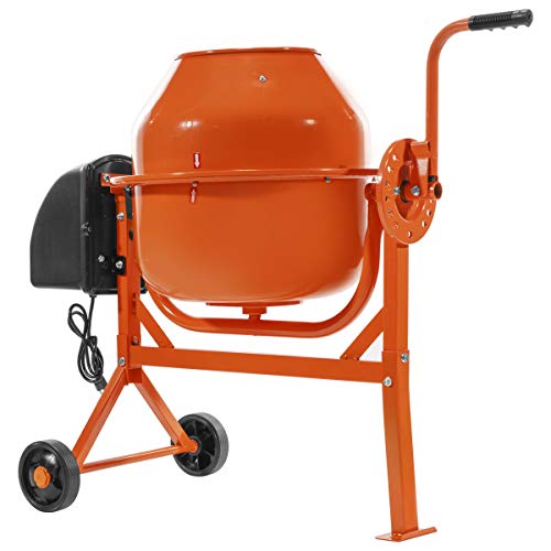 STKUSA 2-1/4 Cubic Feet Portable Electric Concrete Cement Mixer Barrow Machine Mixing mortar