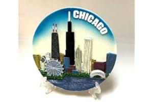 GREAT CHICAGO GIFTS Chicago Souvenir Plate - Color - 6" - Skyline