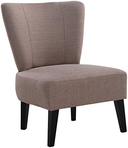 Modern Accent Chair Armless Upholstered Seat Dining Chair Single Sofa Living Room Furniture