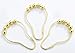 Shower Curtain Hooks Rings, Brushed Gold Decorative Rust Proof With Roller For Bathroom, Wardrobe, Closet, Bathtub, 100% No Rust, Set Of 12 Rings, By Mystic Home.