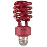 Sunlite SL24/R 24 Watt Spiral Energy Saving Compact Fluorescent CFL Light Bulb (100-Watt Incandescent Equivalent) Medium Base Red