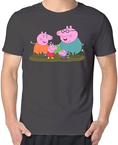 Men Peppa Pig Muddy Puddles Short Sleeve Personalized T Shirts