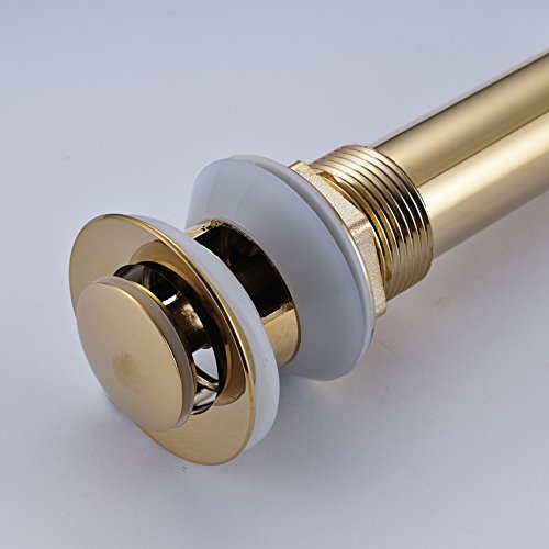 Rozin Gold Finish Bathroom Sink Drain with Overflow