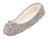 MIXIN Women's Ballerina Velveteen Soft Sole Indoor Slippers